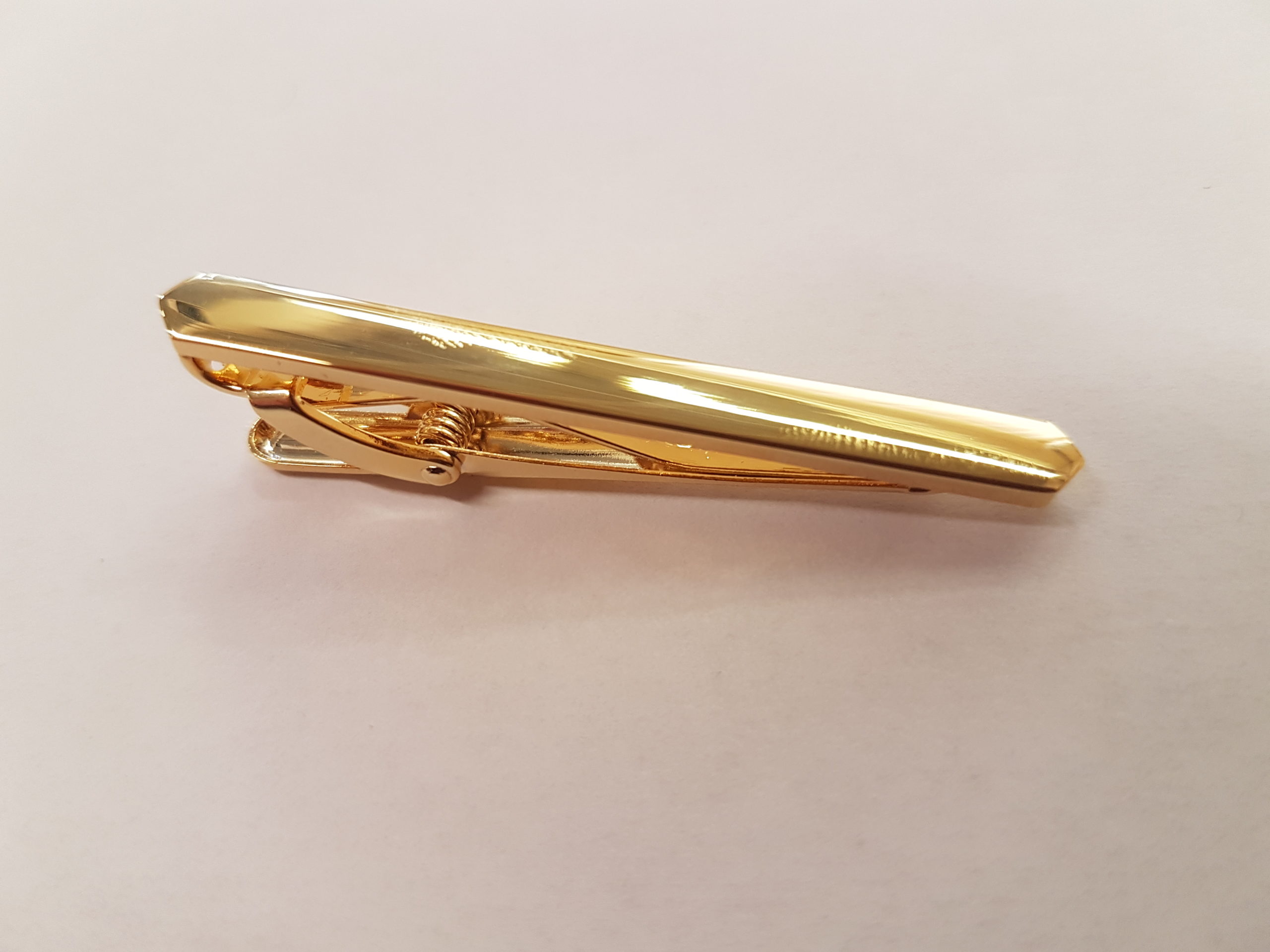 Gold plate round edge tie bar TB-C18 - Armstrong Aviation Clothing