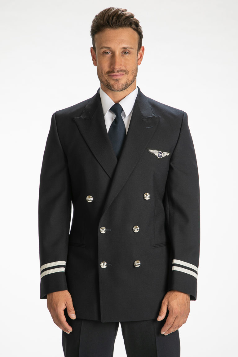 MEN'S PILOT UNIFORM DOUBLE BREASTED JACKET BLACK - Armstrong Aviation ...