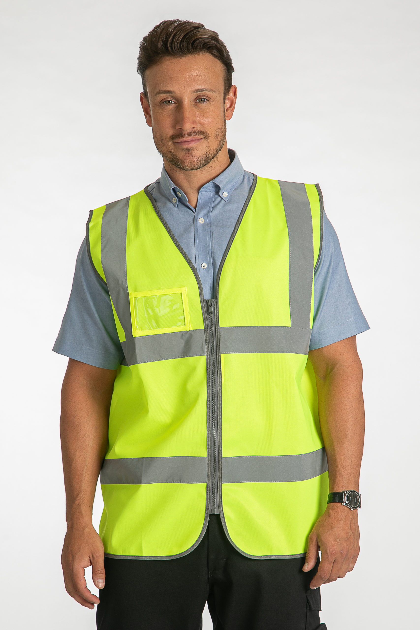 Zipped Air Crew Class 2 Hi Visibility Waistcoat. - Armstrong Aviation  Clothing